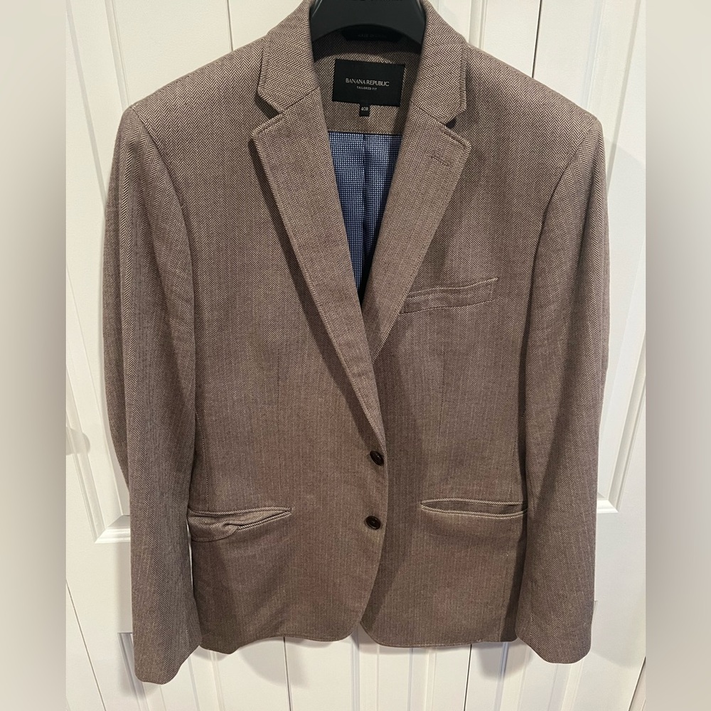 Banana Republic Suit Coat, Brown/Tan, Size 40R